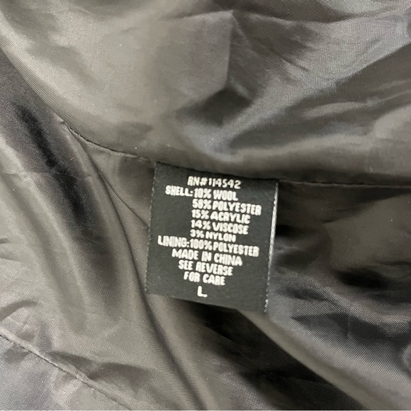 JouJou Fashion Houndstooth mid-length Peacoat (Pea Coat) - Picture 11 of 12